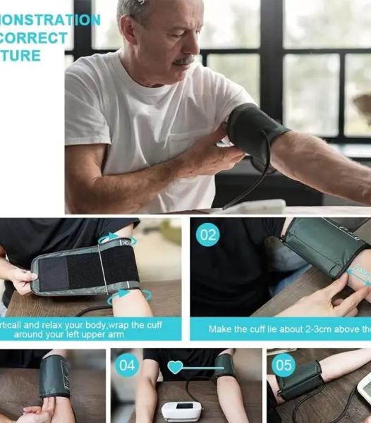 HEALTHKEEP Moniteur de pression artérielle intelligent pour le bras, Tensiomètre pour le bras à grand brassard, pour la surveillance de l’hypertension